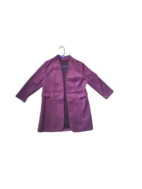 Scarlett Plum Open-Front velvet Blazer